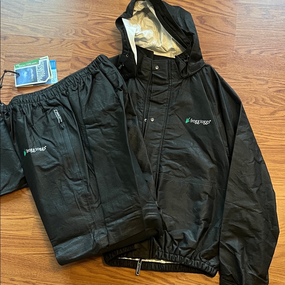 Men's Waterproof Black Raincoat